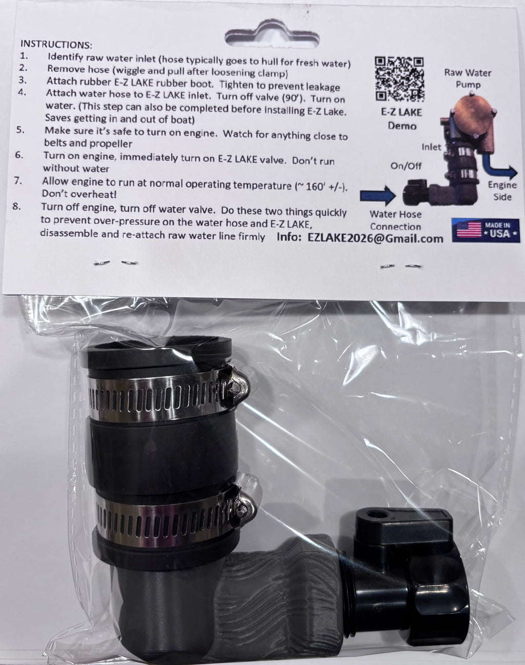 E-Z LAKE "No Fuss Flush" - The No-Fuss Way to Flush Your Inboard Marine Engine